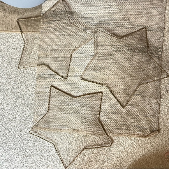 Vintage Brass Gold Metal Decorative 18” Wall Stars Set Of 3 Trio - Picture 1 of 8